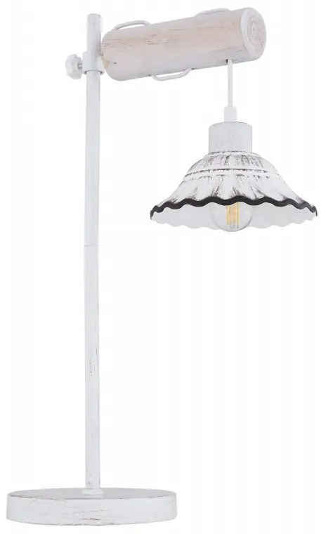 Veioza stil industrial JOWITA alb-negru