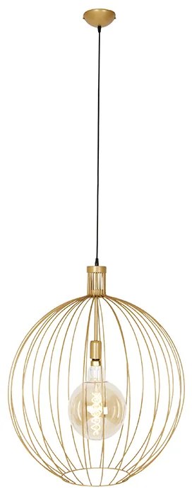 Lampă pendantă de design aurie 60 cm - Wire Dos