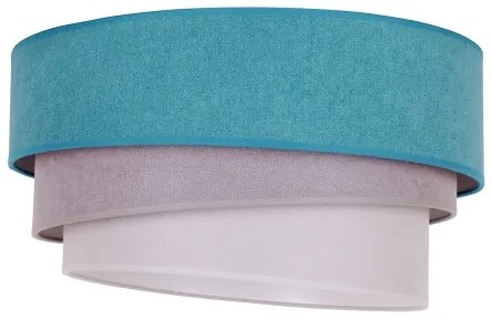 Duolla - Plafonieră TRIO 1xE27/15W/230V d. 45 cm turcoaz/gri/alb