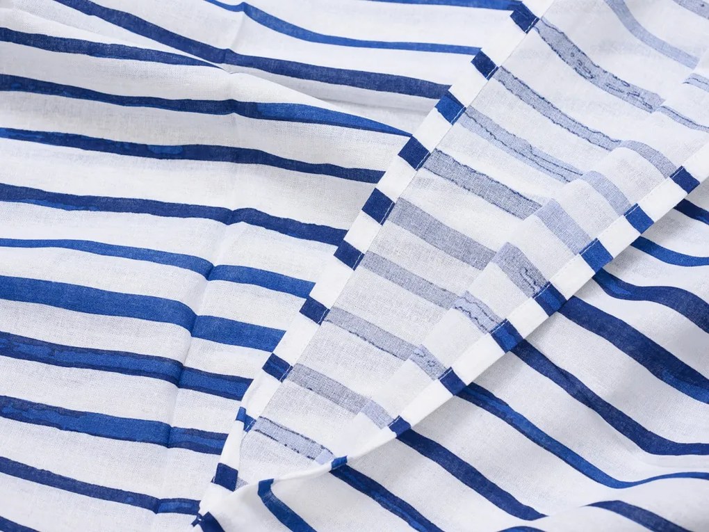 Lenjerie de pat din bumbac BLUE STRIPE alba Dimensiune lenjerie de pat: 80 x 80 cm | 140 x 200 cm