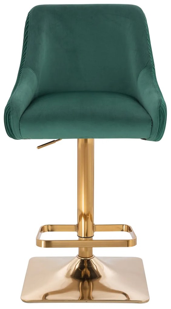 HR920KW Scaun Verde din Catifea cu Bază Aurie