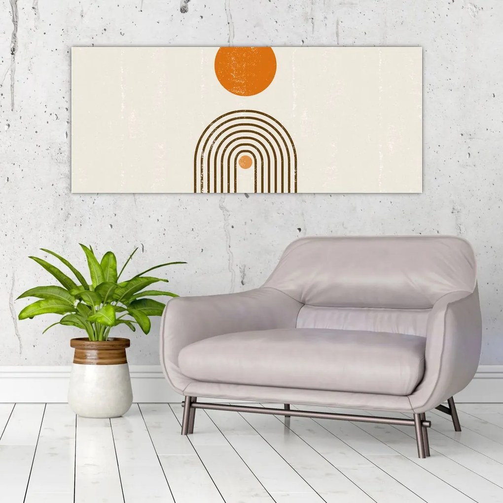 Tablou - Arcuri maro (120x50 cm)
