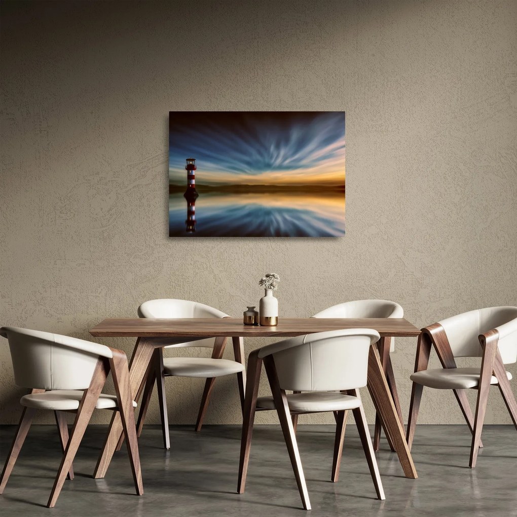 Tablou pe sticlă cu far (70x50 cm)