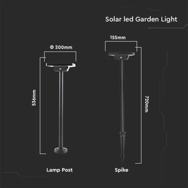 Lampă LED solară de exterior LED/2W/3,7V IP65 3000/4000/6500K