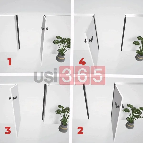 Filomuro Mirror - Usa invizibila cu oglinda aplicata 800x2076 mm, ST, Deschidere in hol