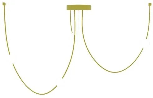Lustra LED arcuita design modern Line auriu