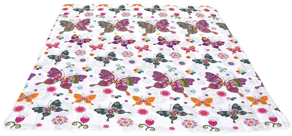 Set Alcam 2 perne microfibra 50x70 cm si pilota matlasata 220x200 cm, Papillons