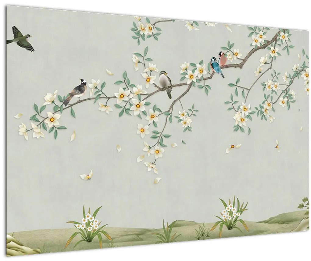 Tablou - Adunarea păsărilor (90x60 cm)