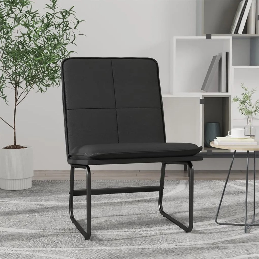 351330 vidaXL Scaun de relaxare, negru, 54x75x76 cm, piele artificială
