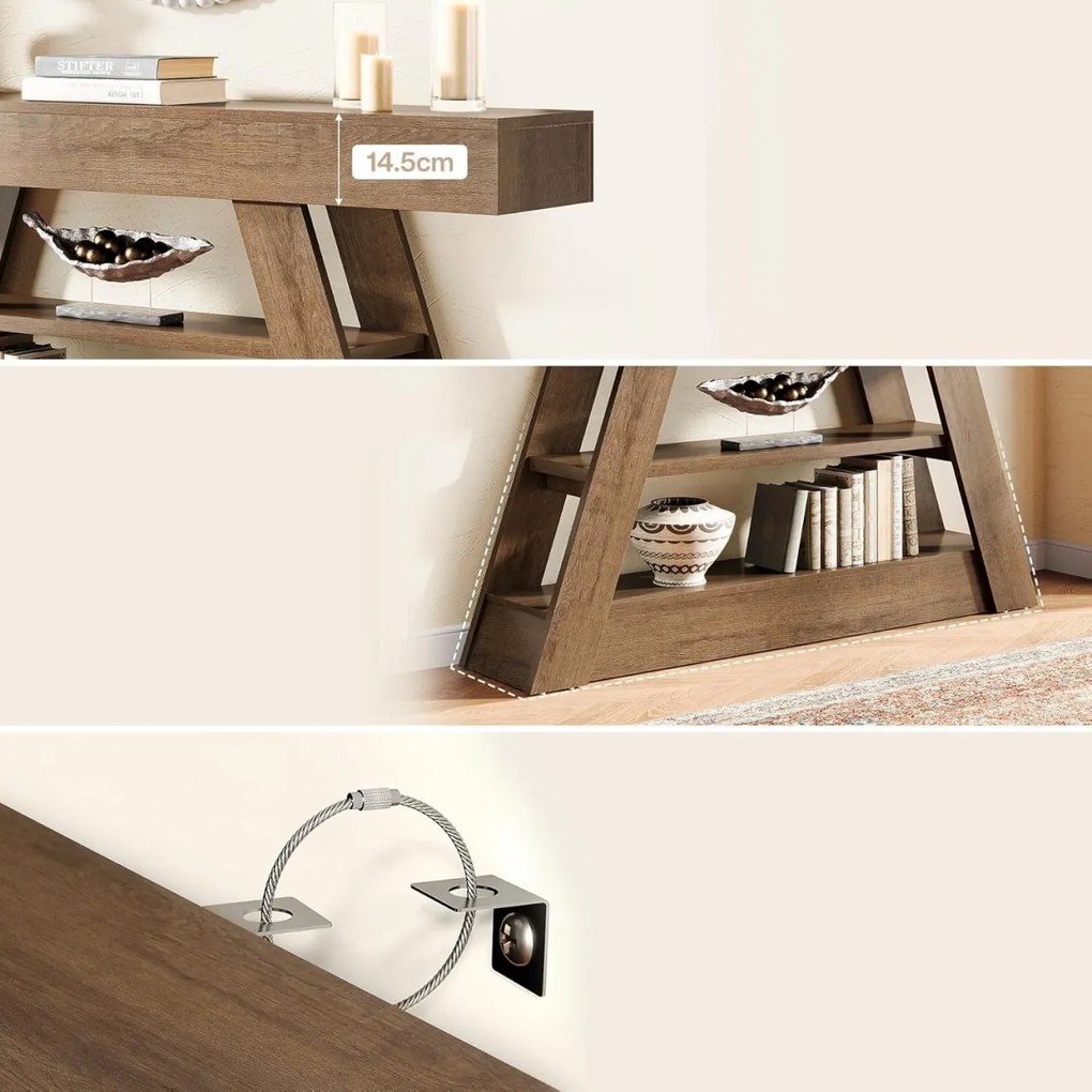 MAM21 - Masa Consola, 160 cm, masuta hol, living, dining, dormitor - Maro