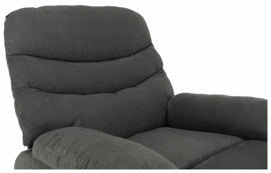 Fotoliu reglabil masaj, material textil catifea gri, LAMBERT