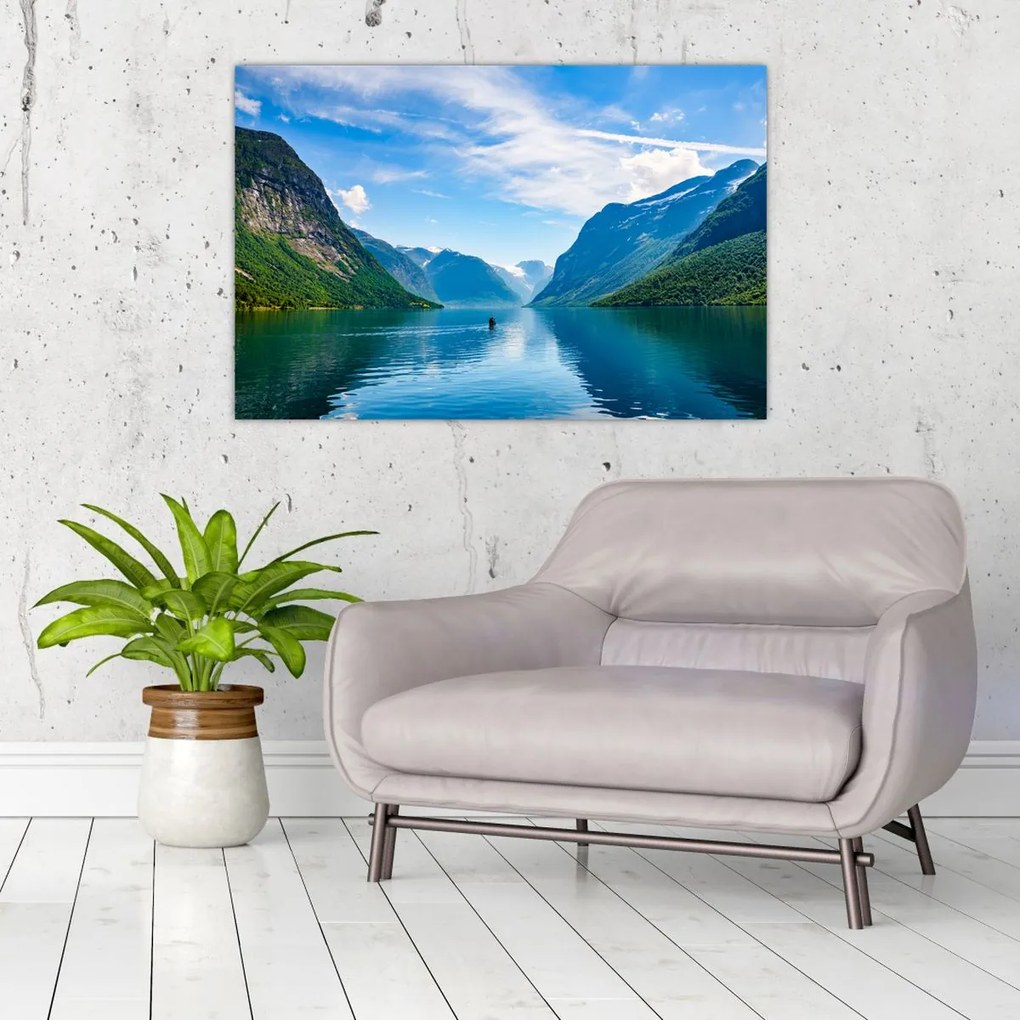 Tablou - Lacul Lovatnet (90x60 cm)