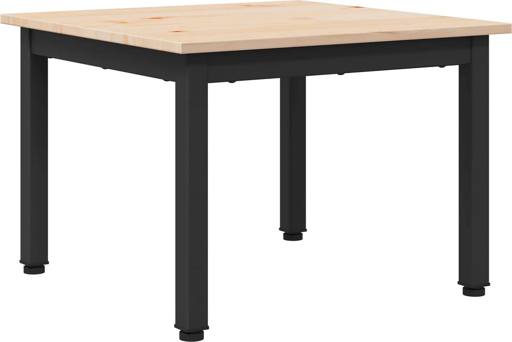 vidaXL Masă de cafea natural 50 x 50 x 36 cm Lemn de pin masiv