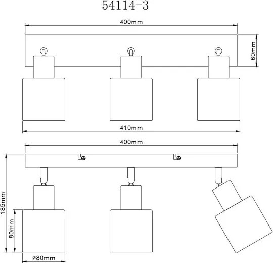 Plafoniera stil minimalist TRENT 3L