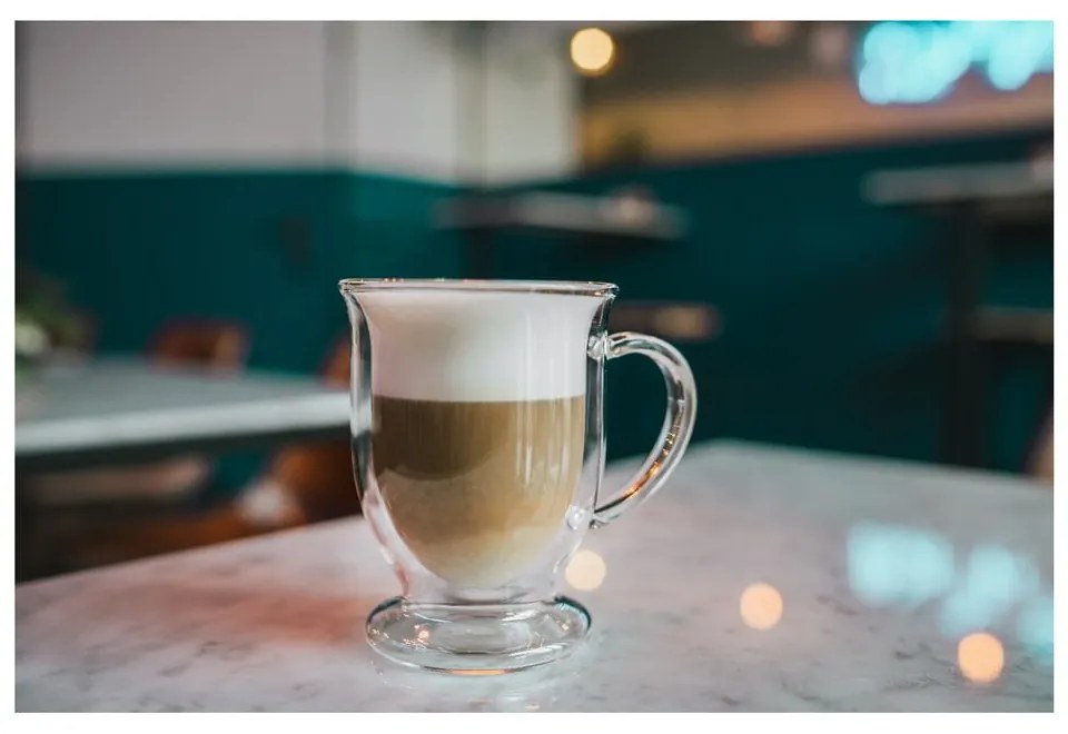 Căni 2 buc. cu perete dublu/pentru latte din sticlă 250 ml Amo – Vialli Design