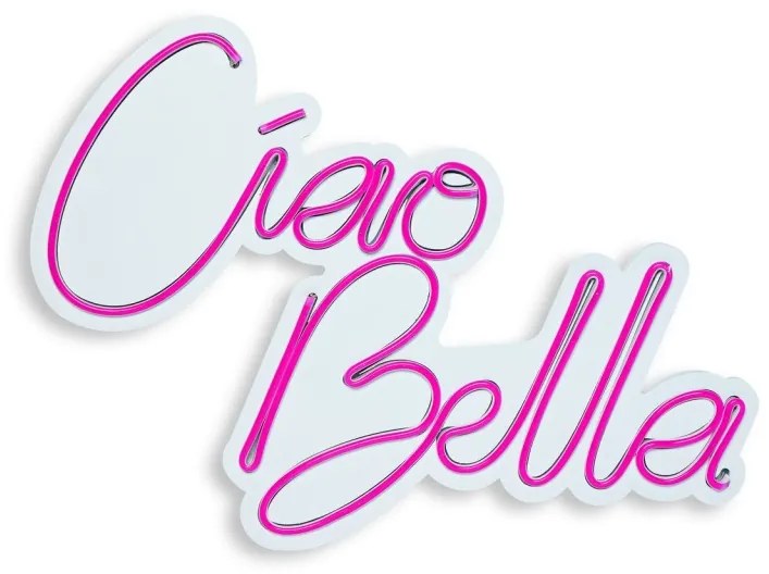 Decoratiune luminoasa LED de perete Ciao Bella Roz 32x45x2 cm