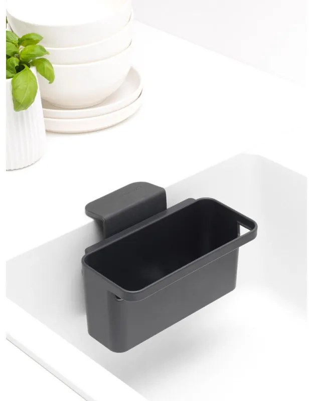 Organizator chiuveta Brabantia SinkSide 1003310, Fixare pe chiuveta, Fund perforat, Gri inchis