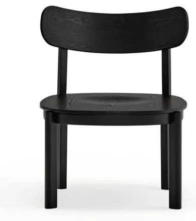 Fotoliu dining negru în decor frasin Nara - Teulat