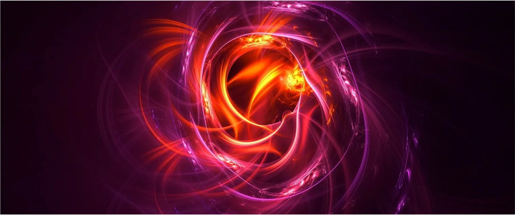 Tabloul cu abstracțiune modernă care luminează (120x50 cm)