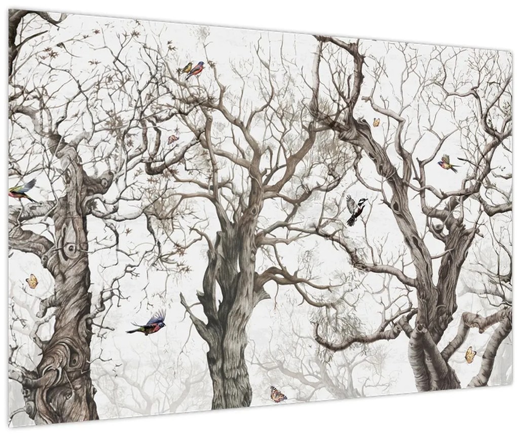 Tablou - Model de pădure, desen (90x60 cm)