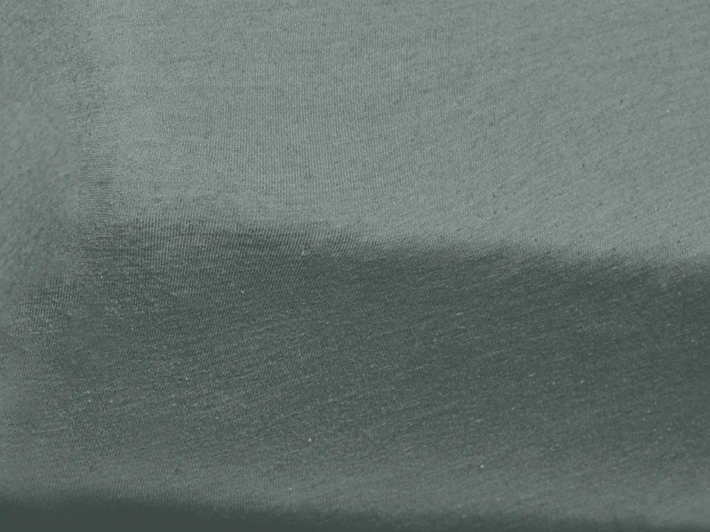 Cearceaf jersey pentru patut copii gri-verde 70 x 140 cm