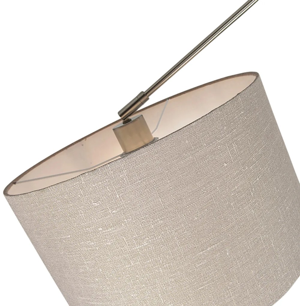 Lampă suspendată din oțel cu abajur 35 cm taupe reglabilă cu 2 lumini - Blitz