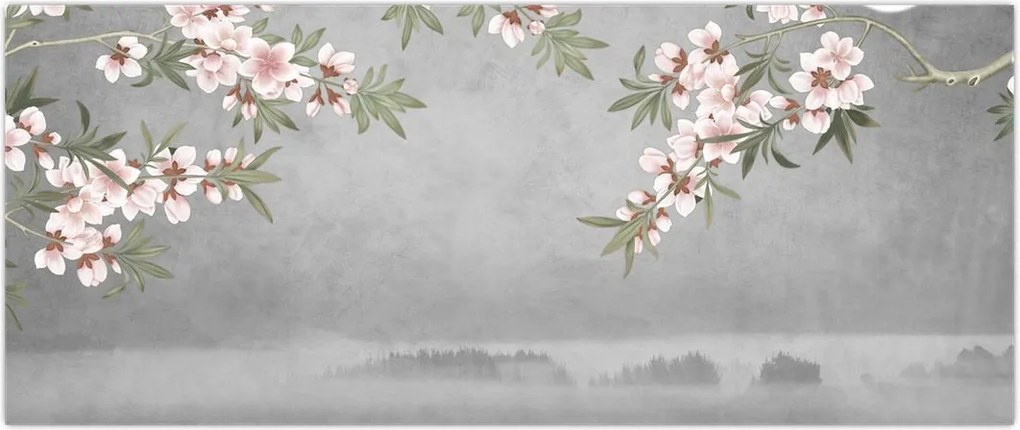 Tablou - Peisaj cu lună (120x50 cm)