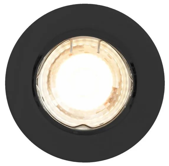 Set de 3 spoturi incastrabile directionabile cu bec GU10 4000K Canis negru