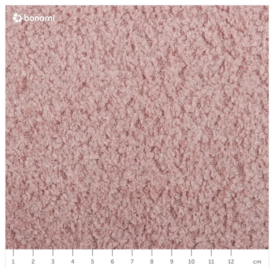 Fotoliu de relaxare roz cu tapițerie bouclé Kukumo – Ame Yens