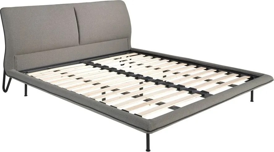 Pat dublu tapitat design LUX Dark grey 180x200cm