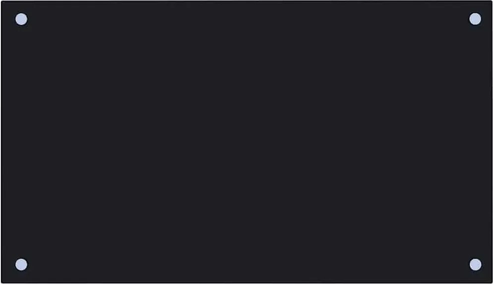 vidaXL Panou antistropi de bucătărie, negru 70x40 cm sticlă securizată