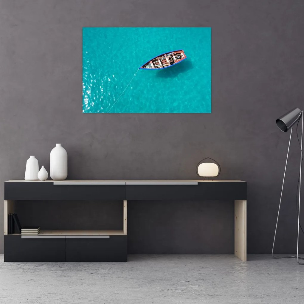 Tablou - Barcă de pescuit tradițională (90x60 cm)