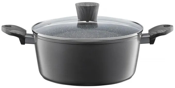 Oala cu capac 28 cm cu acoperire qualum basic stone edition Loft