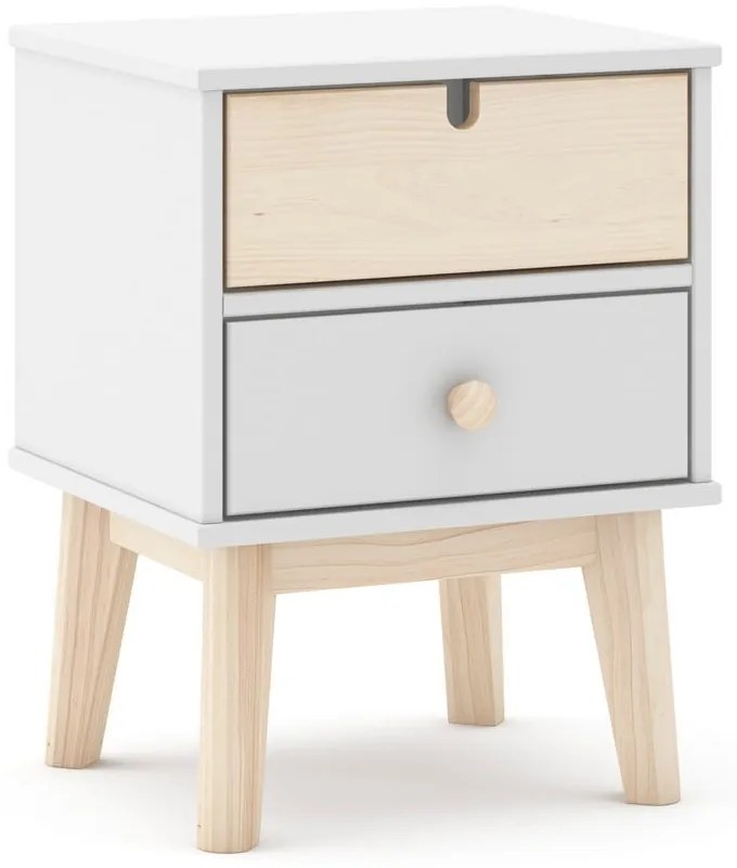 Noptieră de copii albă Estefania – Marckeric