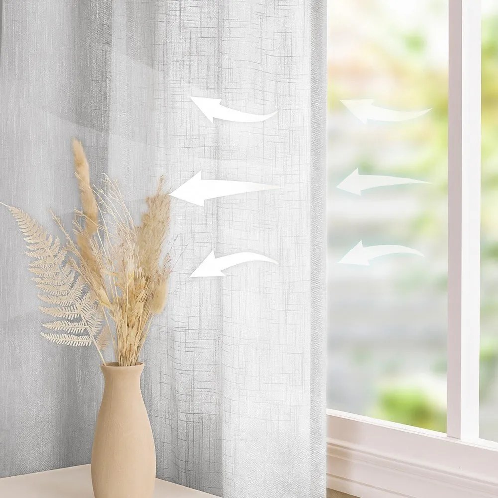 Draperie albă 140x250 cm Valeta – Restilo