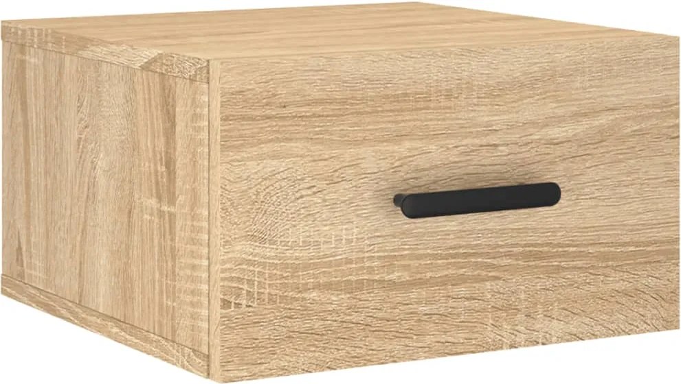 vidaXL Noptieră de perete, stejar sonoma, 35x35x20 cm