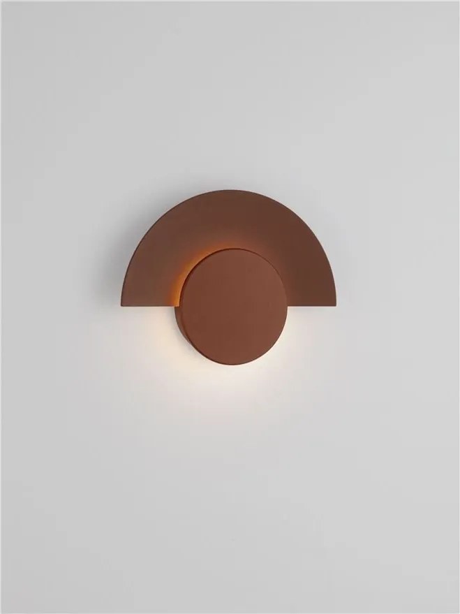 Aplica perete exterior lumina indirecta IP54 LED 2700K Gloo corten