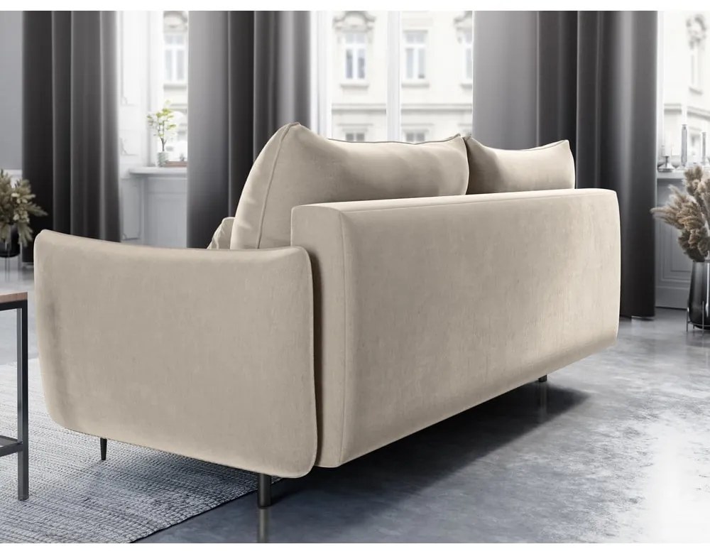 Canapea extensibilă cu spațiu de depozitare Cosmopolitan Design Vermont, bej