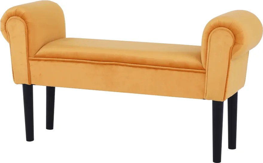 Bancă, catifea Velvet, maro-miere/negru, BURDA