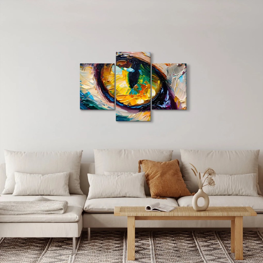 Tablou - Ochi de pisică Pictură (90x60 cm)