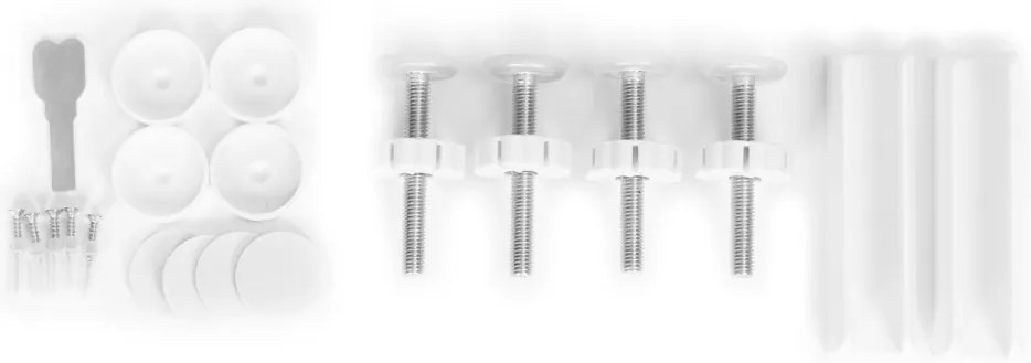 Șină de siguranță 74-105 cm pentru scări și uși oțel alb