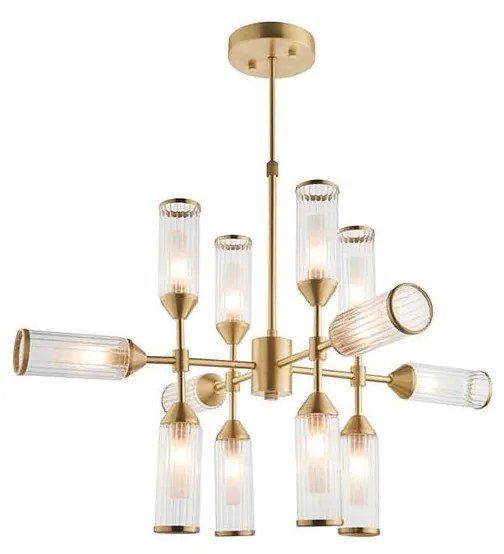 Endon 92214 - Candelabru pe tijă TOUR 12xG9/3W/230V, alamă