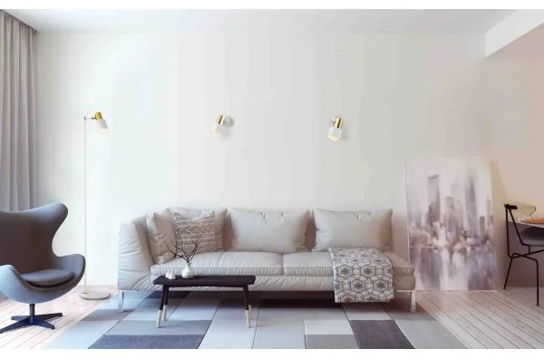 Spot de perete Argon 4264 DORIA 1xE27/15W/230V albă/alămie