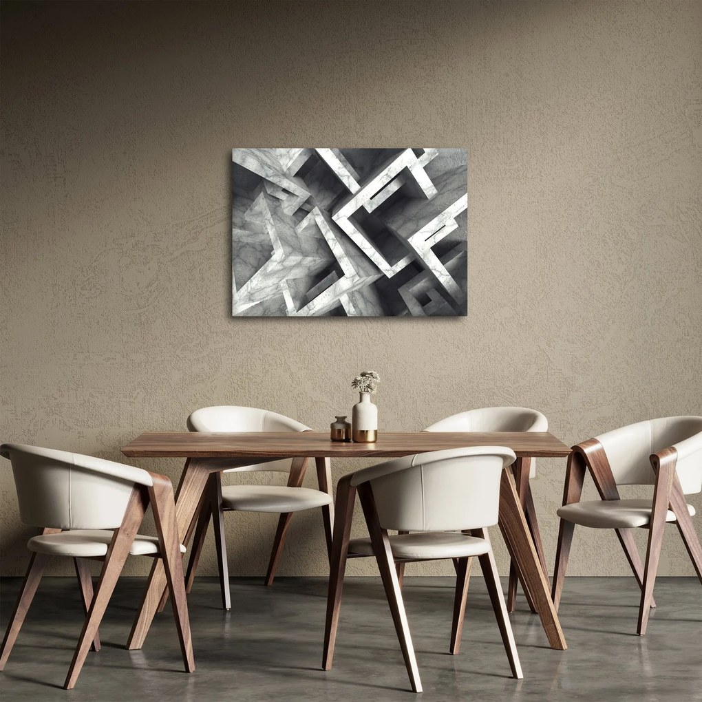 Tablou cu cuburi abstracte (70x50 cm)