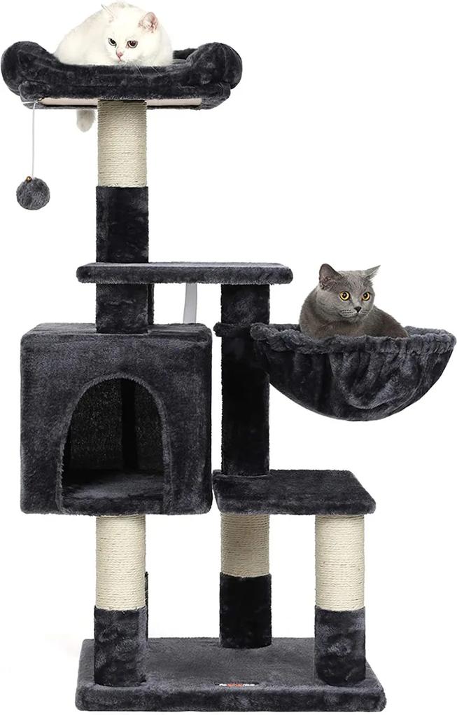 Stalp de zgariere pisici cu hamac Bej 110 cm