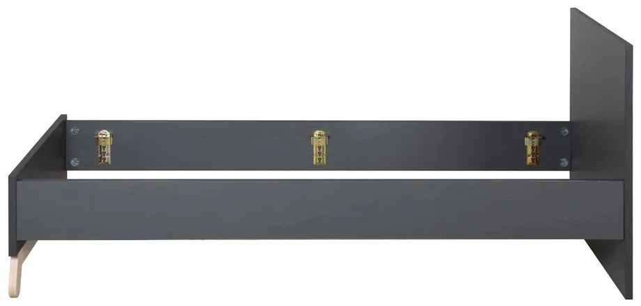 Pat pentru copii negru 90x200 cm Jara – Roba