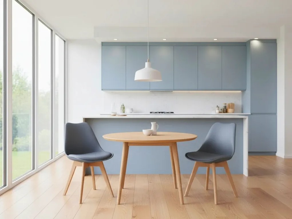 Reducere Scaun BALI MARK gri inchis cu picioare din lemn de fag calitatea II