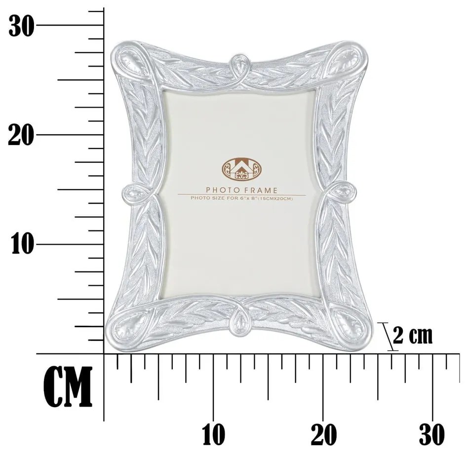 Ramă foto Mauro Ferretti X, 23,3 x 28,2 cm, argintiu