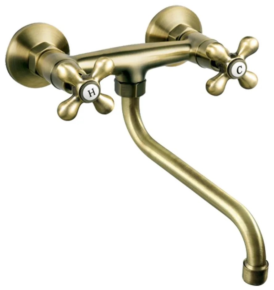 Baterie pentru chiuvetă/lavoar FERRO ANTICA bronz