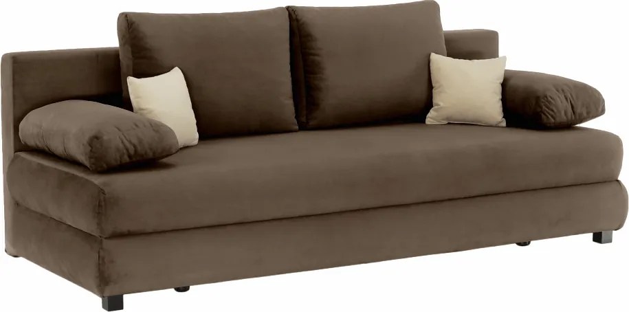 Canapea extensibilă, textil capuccino/bej, CLIV